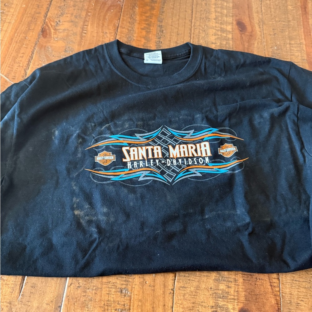 Harley-Davidson Black and Blue Santa Maria Tee